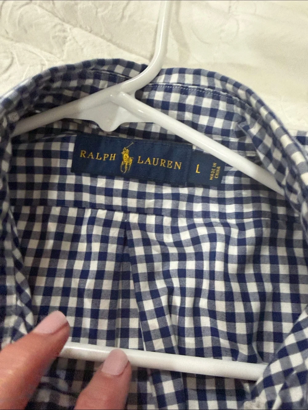 Polo by Ralph Lauren Navy & White Gingham Button-Down Shirt